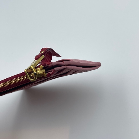 Miu Miu pink and red zip leather card holder wallet women made in italy - Picture 7 of 14